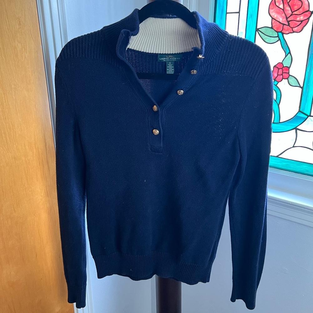 Ralph Lauren Quarter Button Down Sweater (S)